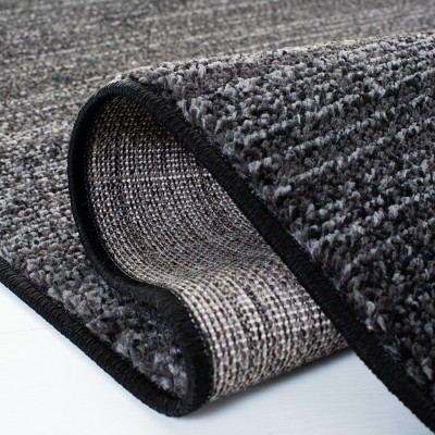 Adirondack Black and Grey 10' x 14' Synthetic Area Rug