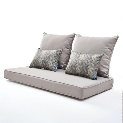 ARTPLAN Patio Deep Seating Loveseat Cushions All Weather Chair Outdoor Cushions Set of 5 for Patio Outdoor Furniture