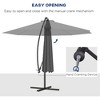 10' Cantilever Tilt Offset Patio Umbrella w/ UV & Water Safe Material & Cross Base (Weight Not Included) - 4 of 4