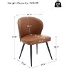 Dining Chairs Set of 2, Modern Upholstered Kitchen Chairs, Comfortable Seat, Synthetic Leather with Stitching, Mid-Century Modern - 2 of 4