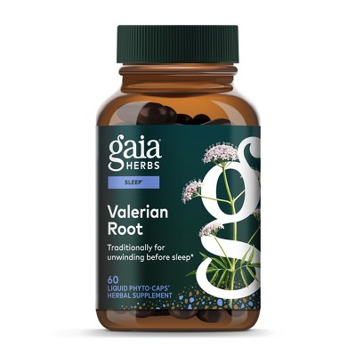 Gaia Herbs Valerian Root - Natural Sleep Support for a Natural Calm to Help Relaxation to Prepare for Sleep - 60 Vegan Liquid Phyto-Capsules