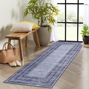 Washable Area Rug, Non-Slip Stain Resistant Carpet, Low Pile Mat for Living Room Dining Room Bedroom Office Dorm Playroom Home Decor - 1 of 4