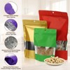 Unique Bargains Matte Metallic Aluminum Foil Zip Closure Food Storage Containers 60 Pcs - 3 of 4