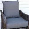 Sunnydaze Indoor/Outdoor Olefin Replacement Deep Back and Seat Cushion Set for Patio Chair - 2pc - 4 of 4