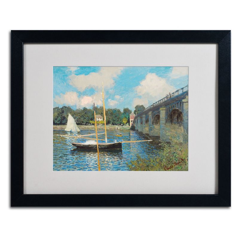 Trademark Fine Art -Claude Monet 'The Bridge at Argenteuil' Matted Framed Art, 1 of 5