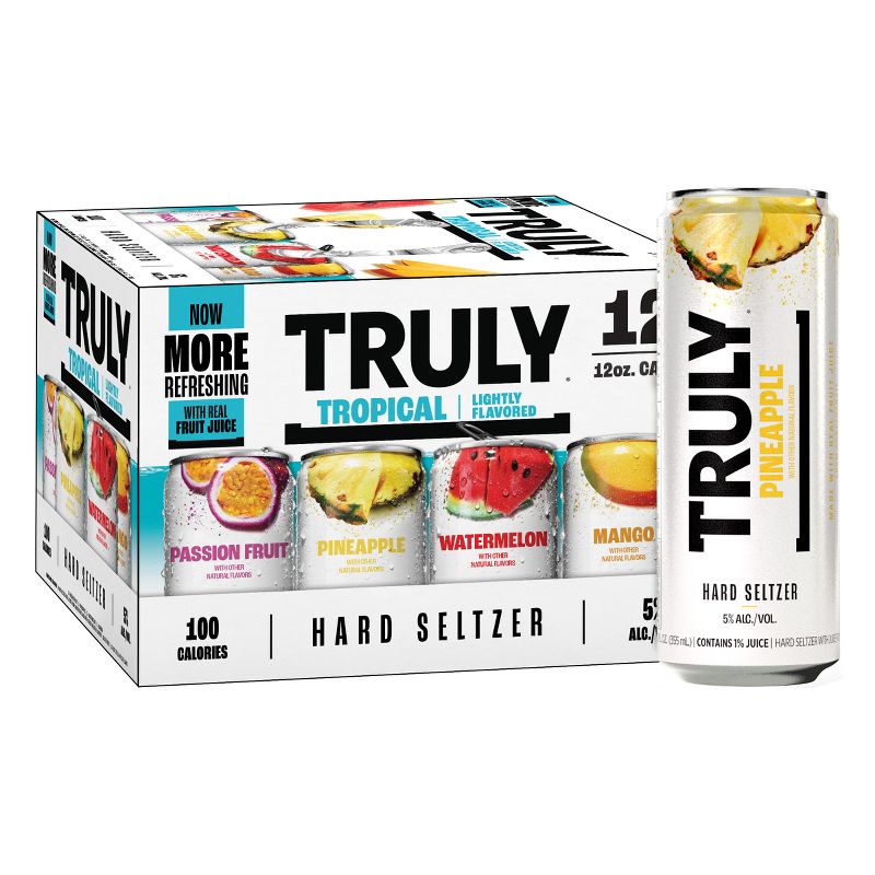 Truly Hard Seltzer Tropical Mix Pack - 12pk/12 fl oz Slim Cans, 1 of 10