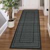 Indoor Modern Geometric Bordered Large Living Room Rugs, Washable Non Slip Throw Carpet for Bedroom, Soft Stain Resistant Floor Cover for Dining Room - 3 of 4