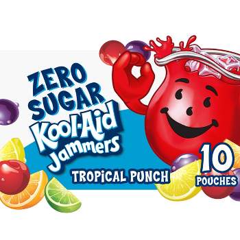 Kool-Aid Jammers Zero Sugar Tropical Punch - 10pk/6 fl oz Pouches