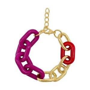 Adornia Oversized Color Link Bracelet - 1 of 2