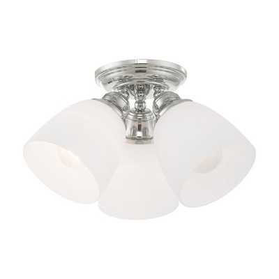 Livex Lighting Somerville 3 - Light Flush Mount in  Polished Chrome