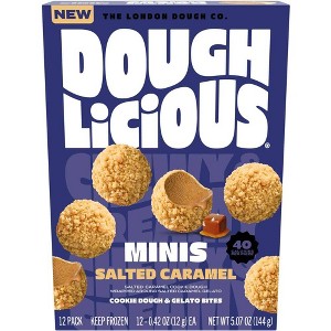 Doughlicious Frozen Salted Caramel Cookie Dough - 5.07oz/12ct - 1 of 3