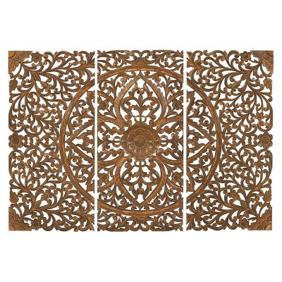 Traditional Wood Ornamental Framed Wall Canvas - Olivia & May