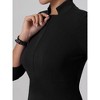 Hobemty Women's Business Stand Collar Zipper Neck 3/4 Sleeve Pencil Dresses - 4 of 4