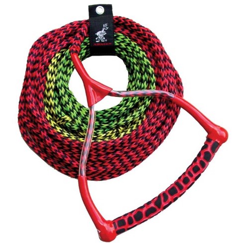 Airhead Boat 3 Section PolyE Wakesurf Rope 16 Foot With 12 Inch Grasp Knot 