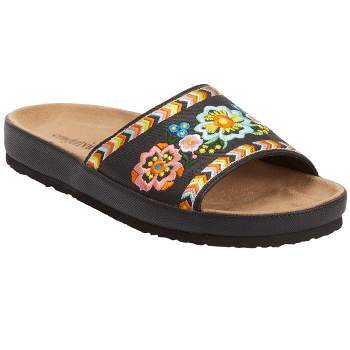 Comfortview Women's Wide Width The Sylvia Soft Footbed Thong