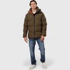 Canada Weather Gear Men's Heavyweight Puffer Jacket with Hood – Winter Coat with Orange Trim, Insulated Windproof Outerwear - 3 of 4