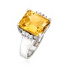 Ross-Simons 5.30 Carat Citrine and .20 ct. t.w. White Topaz Ring in Sterling Silver - 3 of 4