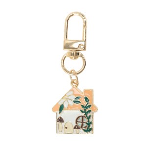 Unique Bargains Flower House Handbag Charms Keychains 1 Pc - 1 of 4
