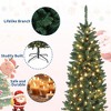 Pre-lit Artificial Christmas Tree, Spruce Prelit Christmas Trees for Home,Office, Party, Artificial Pencil Tree with Realistic Branch Tips - 2 of 4