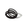 scünci No Damage Elastic Hair Ties with Storage Ring - Thick Hair - Black - 24pcs - 2 of 4