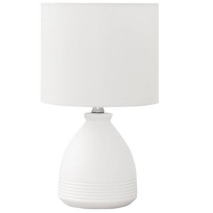 Monarch Specialties Lighting 17inchH Table Lamp Cream Ceramic Ivory / Cream Shade Modern - 1 of 4