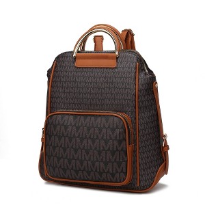 MKF Collection June Vegan Leather Travel Backpack M Logo Printed by Mia K - 1 of 4