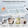 Glass Drafting Table Art Desk w/Drawers/Chair– Adjustable Professhional Artwork Drawing Drafting Table Desk, Glass-Topped Art Table for Home Office - 2 of 4