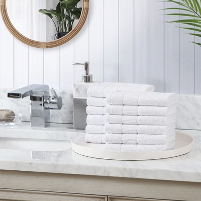 White Cotton Fast-Drying 2-Piece Washcloth Set