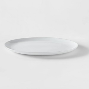 Oval Porcelain Serving Platter 15.5'' White - Threshold™ - 1 of 3