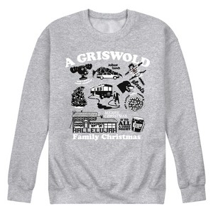 Men's - National Lampoon - Christmas Vacation Jolliest Bunch Icons Graphic Fleece Sweatshirt - 1 of 4