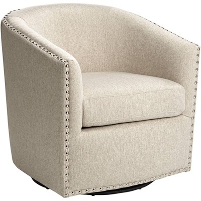 Studio 55D Fullerton II Oatmeal Swivel Accent Chair