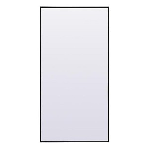 Elegant Lighting Metal Frame Rectangle Full Length Mirror 30x60 Inch in Black - 1 of 4
