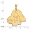 Black Bow Jewelry 10k Yellow Gold East Carolina Pirates NCAA Extra Large Pendant - 2 of 3