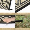 Waterproof Outdoor Rugs Modern Geometric Reversible Mat, UV-Resistant Plastic Straw Rug for RV Porch Deck Balcony Beach - 3 of 4