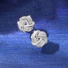 Ross-Simons 0.50 ct. t.w. Diamond Love Knot Earrings in Sterling Silver - 3 of 4