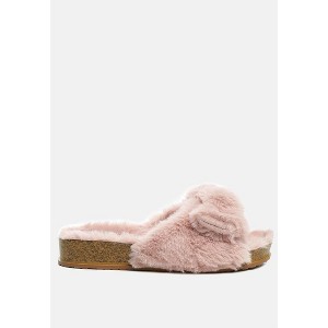 Fuzz Bow Fur Women Flats - 1 of 4