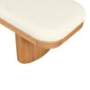 TOV Furniture Ollie Performance Boucle Wooden Bench in White - 4 of 4