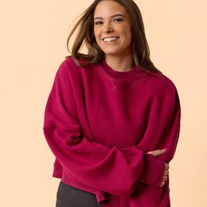 Blogilates Women's Marshmallow Mockneck Sweatshirt - 1 of 4