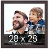 PosterPalooza | Square Textured Brown Picture Frame - UV Acrylic, Foam Board Backing, Hanging Hardware - 2 of 4