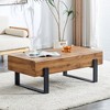 NicBex 47.2 Inch Rectangle Coffee Table with MDF Tabletop,Side Center Table for Living Room,Bedroom,Gray/Brown - 2 of 4