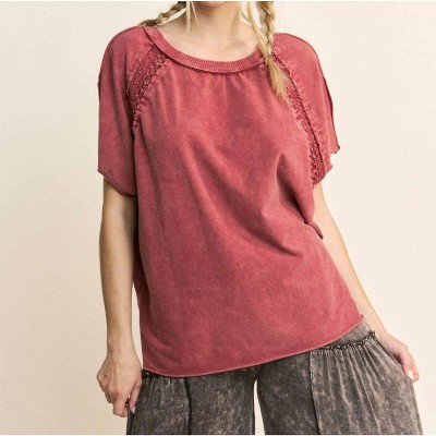 Women's MINERAL WASH BLOUSE - J. Her
