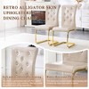 KWPZQEB Dining Chairs Set, Faux Leather Kitchen Chairs with Metal Legs & Crystal Buckle Design, Upholstered Chair for Living Room, Kitchen - 4 of 4