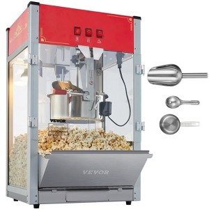 VEVOR Popcorn Maker, 1440W Popcorn Popper Machine, 12 Oz Kettle Makes 80 Cups per Batch, Countertop Popcorn Maker with Tempered Glass - 1 of 4