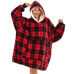 ADR Adult Wearable Blanket, Sweater Hoodie, Blanket with Sleeves for Men & Women Oversized Sweatshirt - 1 of 3