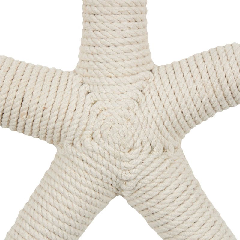 13"x13" Jute Starfish Handmade Wrapped Wall Decor with Hanging Rope - Olivia & May, 4 of 9