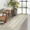 Fulvari Runner Vintage Boho Floral Style Non-Slip Low Pile Washable Rugs for Entryway Kitchen Living Room Front Door Carpet Pink Camel - 2 of 4