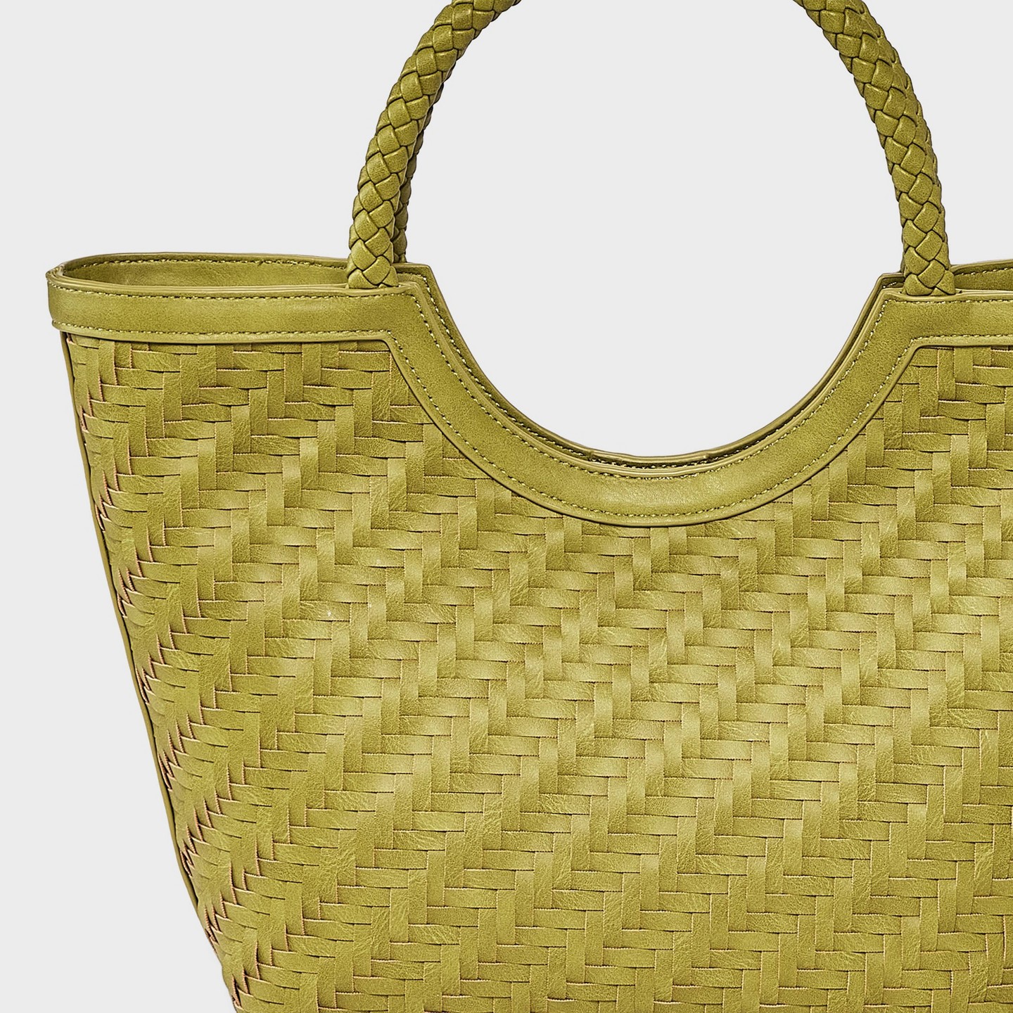 Сумка A New Day Faux Nubuck Mini Woven, цвет: Зелёный — фото 5