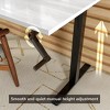 Mount-It! Hand Crank Sit-Stand Desk Frame with Tabletop - White & Black - 4 of 4
