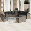 vidaXL Garden Sofa Set Grey PE rattan, powder-coated steel Large - 2 of 4