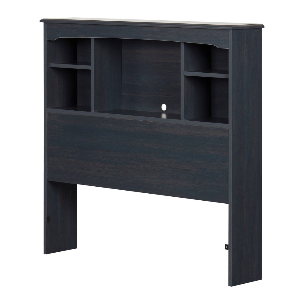 Photos - Bed Frame Twin Navali Kids' Bookcase Headboard Blueberry - South Shore